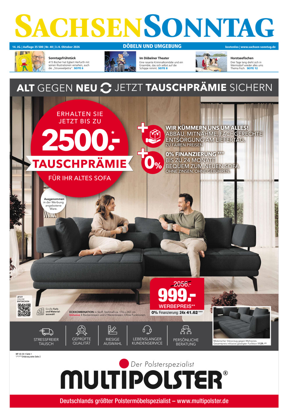 Sachsen-Sonntag Doebeln vom Samstag, 03.10.2026