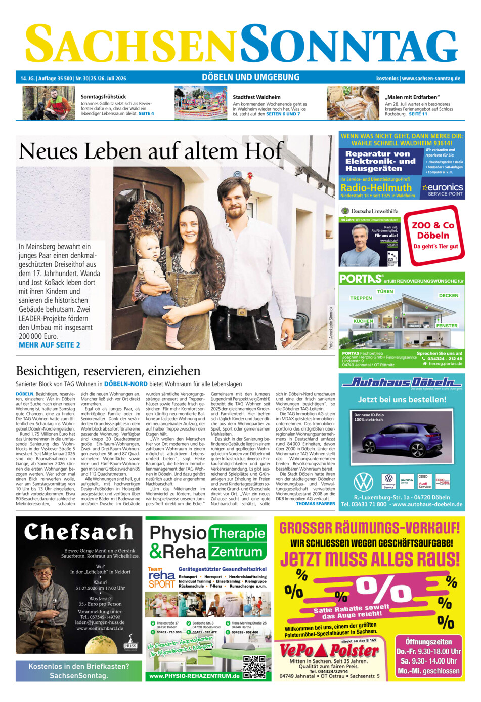 Sachsen-Sonntag Doebeln vom Samstag, 25.07.2026